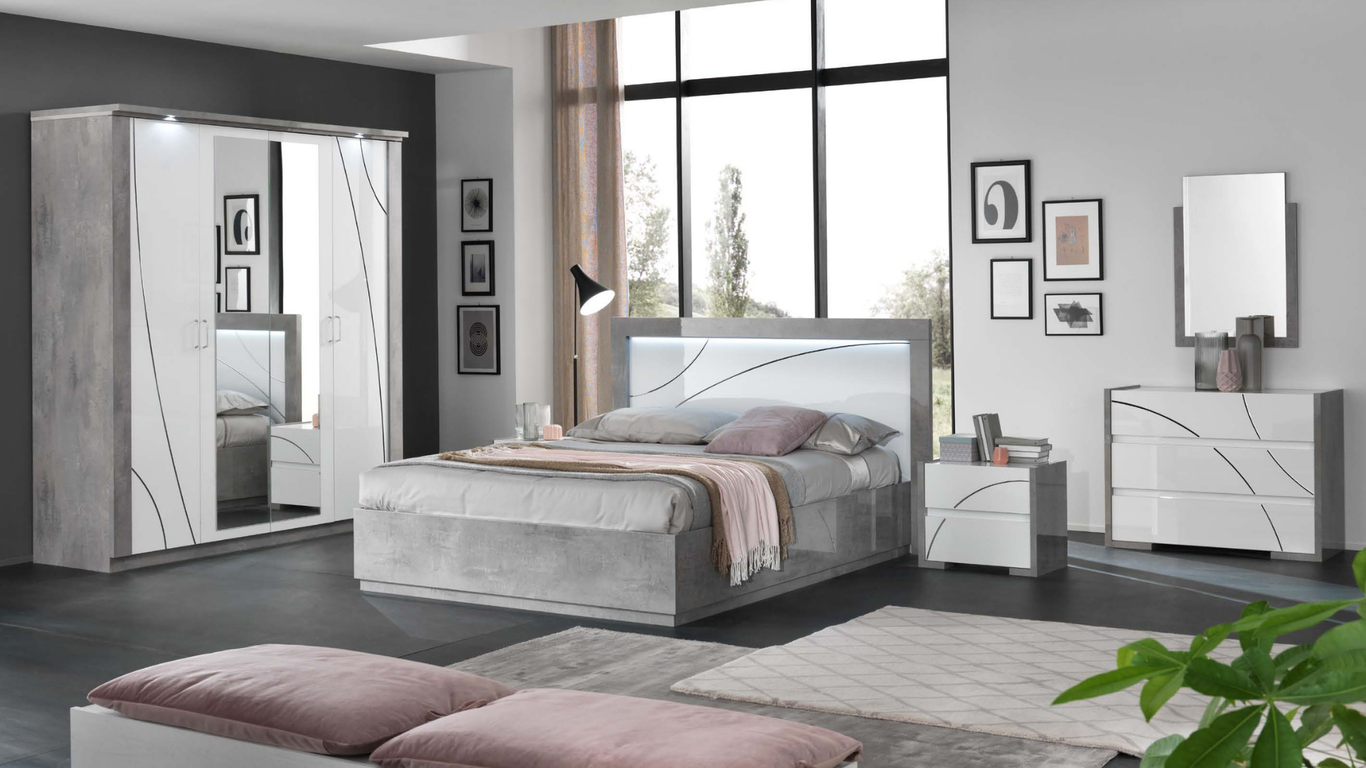 plus ziel Kakadu 6 MILANO Hoogglans Moderne Slaapkamer set - Modern Slaapkamers - Woiss  Meubels | Stijlvol Inrichten voor Luxe Interieur