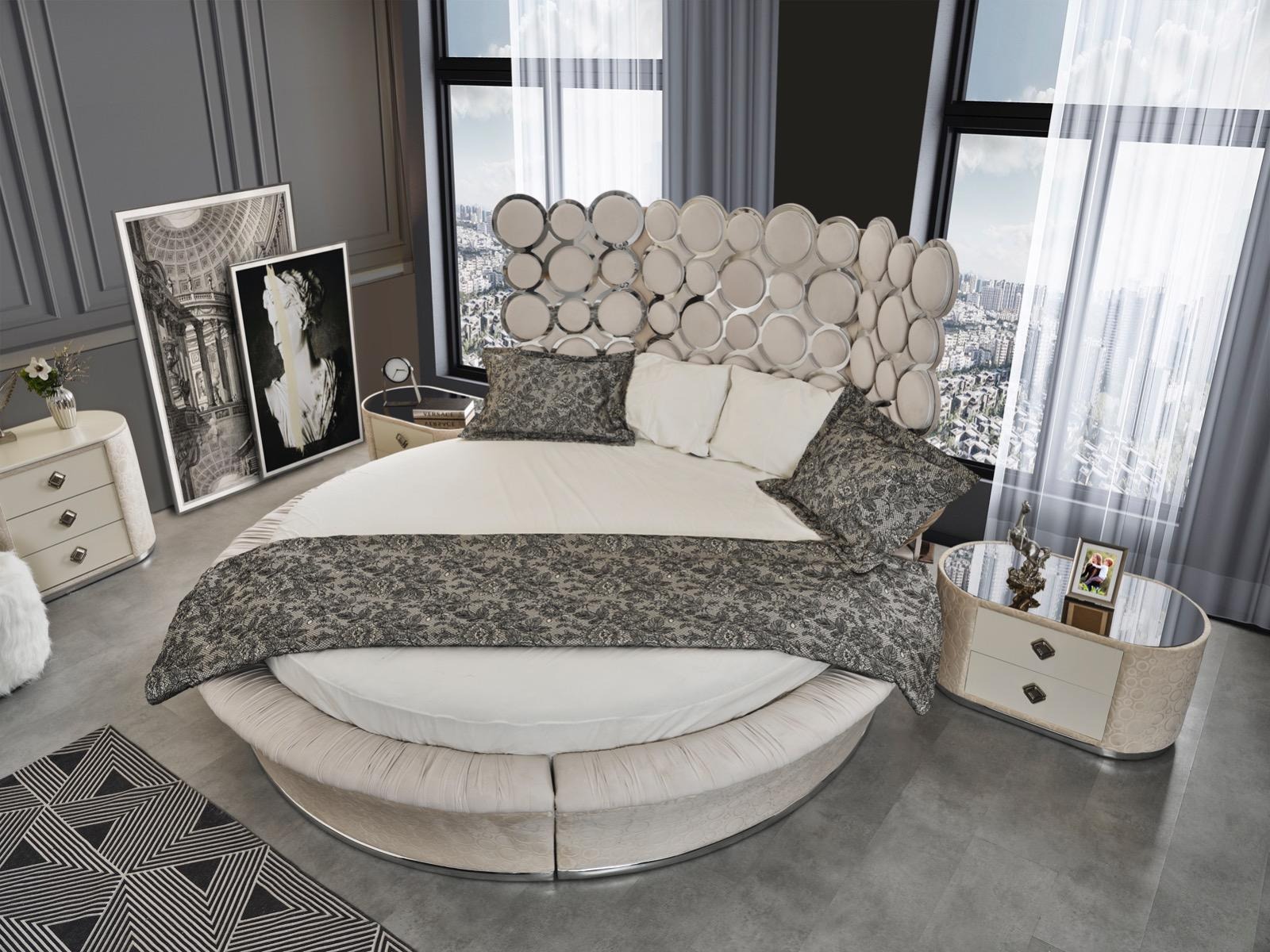 komedie houd er rekening mee dat Namens 5 BABIL Luxe Design Ronde Bed Velvet - Luxe Slaapkamers - Woiss Meubels |  Stijlvol Inrichten voor Luxe Interieur